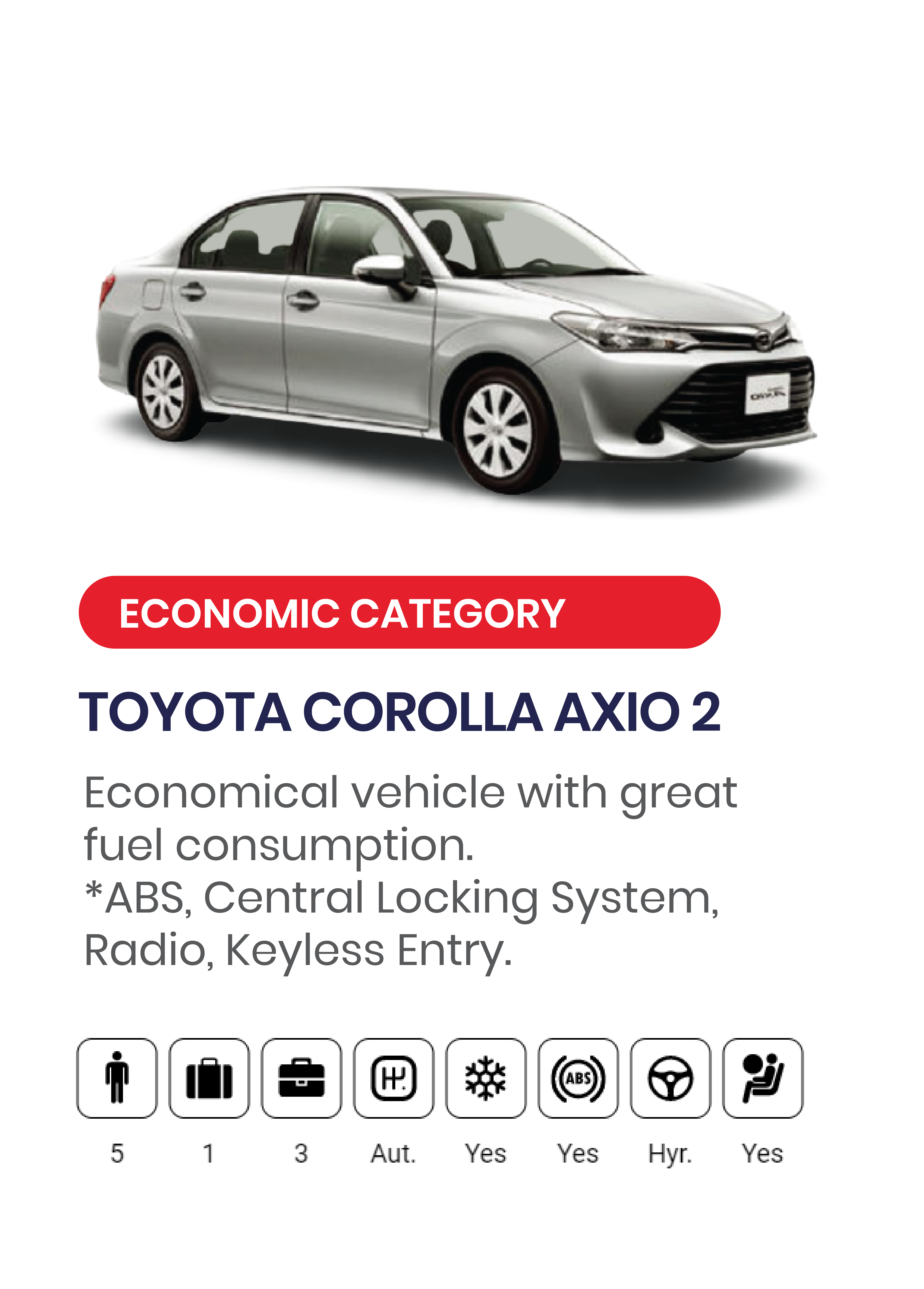 Toyota Corolla axio New